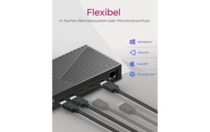 ICY BOX IB-DK2246AC Multi-Dockingstation USB Type-C mit Power Delivery