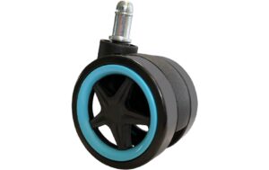 LC-POWER Gaming Stuhlrollen 5er Set. Hellblau