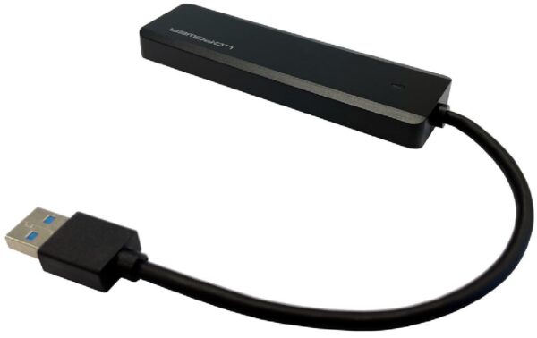 LC Power LC-HUB-U3-4-V2, 4x USB3.0 Hub schwarz, 4x USB3.0