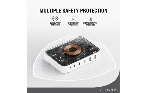 4smarts 7in1 Ladestation, Wireless Charger Weiss