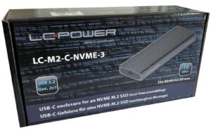 1589760_7 - Mediatech LC-Power ext. M.2 Gehäuse LC-M2-C NVME 3 schwarz, USB Type-C, für M.2 SSD, NVME