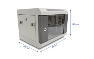 Delock 10 Netzwerkschrank mit Glastür 4 HE grau