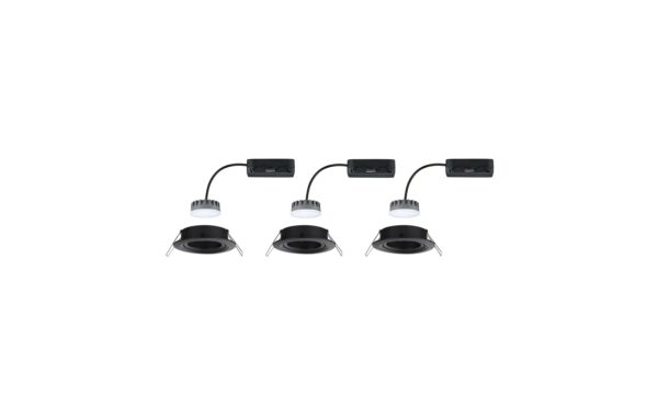 1591863_3 - Mediatech Paulmann Set Nova Plus rund sz matt/Alu dim 3x6W 2700K 51mm 230V
