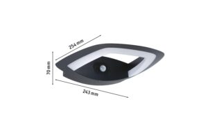 Paulmann Outdoor Wandleuchte Akena anth. PIR insect friendly 230V