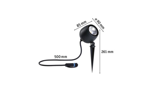 Paulmann Outdoor Plug & Shine Spot Kikolo 20° 3000K anthrazit