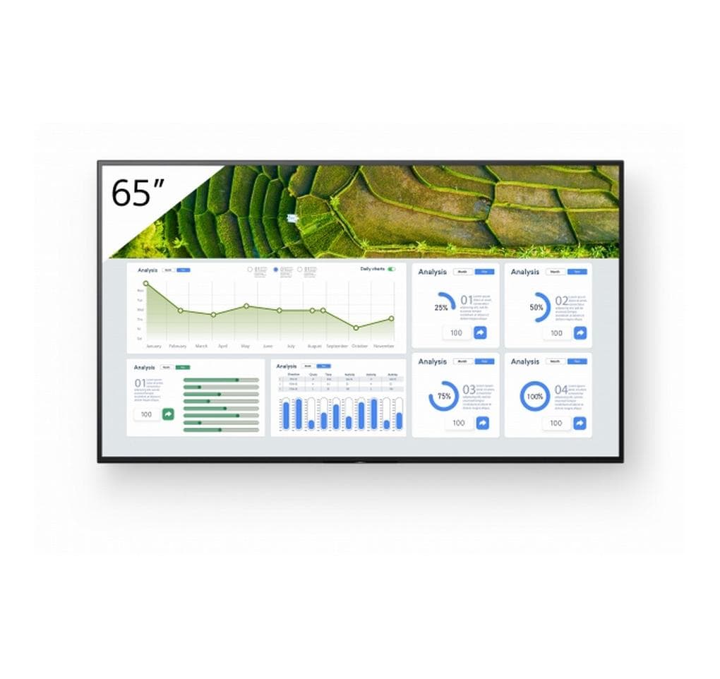 1592211 - Mediatech Sony FW-65BZ30L Public Display 65 Display, 440cd/m2, 24/7