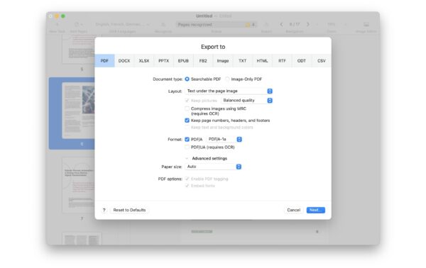 1593120_8 - Mediatech ABBYY FineReader PDF for Mac EDU/GOV/NPO per Seat, 5-25 Lizenzen, Sub, 1yr, ML