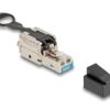 1595241 - Mediatech Delock RJ45 Stecker Feldkonfektionierbar Cat. 6A, Push&Pull lasche, werkzeugfrei