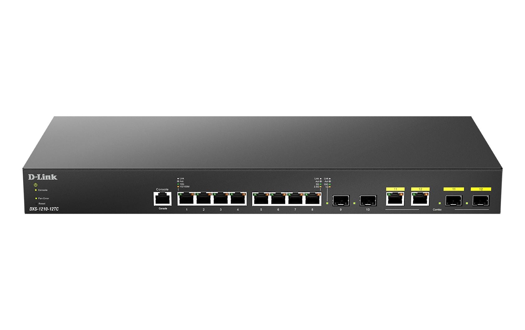 1596068 - Mediatech D-Link DXS-1210-12TC/E: 12- P. Smart Switch 8x 10GE RJ45,2x 10GE RJ45 2x SFP+ Combo P. kaufen Schweiz | Mediatech.ch