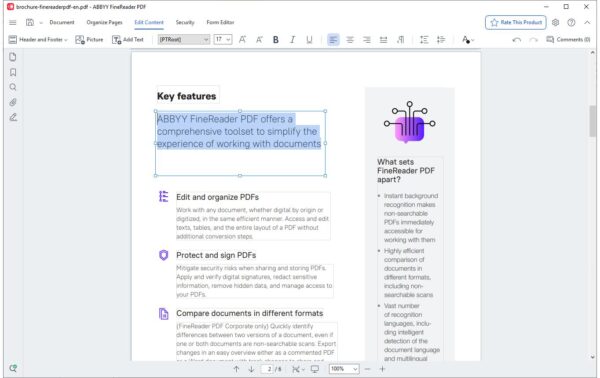 ABBYY FineReader PDF Corporate ESD, Single User, Time-limited, 3 Year
