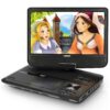 Lenco DVP-1010BK, Portabler DVD-Player 9 16:9 TFT Bildschirm, inkl. Kopfhörer