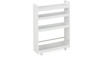 1601673 - Mediatech relaxdays Nischenwagen mit 4 Ablagen MDF, 83,5 x 18 x 59,5 cm, Weiss kaufen Schweiz | Mediatech.ch