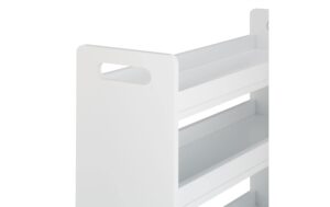 1601673_4 - Mediatech relaxdays Nischenwagen mit 4 Ablagen MDF, 83,5 x 18 x 59,5 cm, Weiss