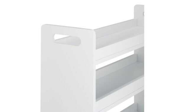 1601673_4 - Mediatech relaxdays Nischenwagen mit 4 Ablagen MDF, 83,5 x 18 x 59,5 cm, Weiss