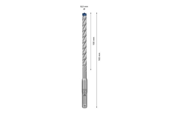 EXPERT SDS plus-7X Hammerbohrer. 8 x 100 x 165mm