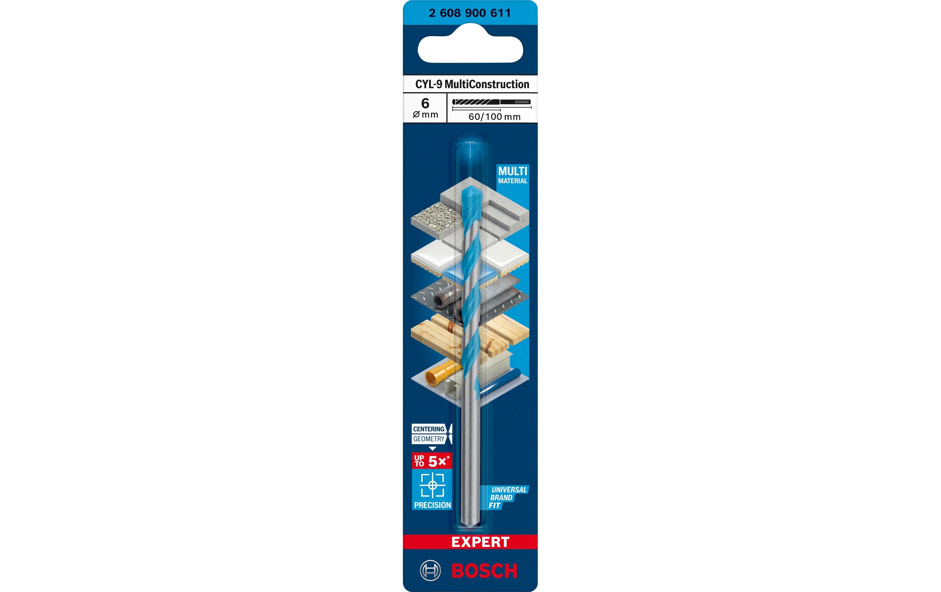 1604033_1 - Mediatech EXPERT CYL-9 MultiConstruction Bohrer. 6 x 60 x 100mm