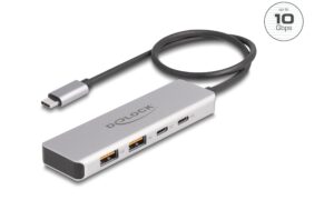 1605008_1 - Mediatech Delock USB 10 Gbps USB Type-C Hub, 2x USB Typ A, 2x Type-C mit 35cm Anschlusskabel