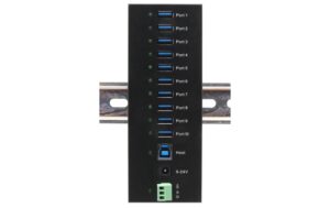 EXSYS EX-11230HMS, 10-Ports USB3.2gen1 HUB Wand und DIN-Rail, 15KV ESD Schutz