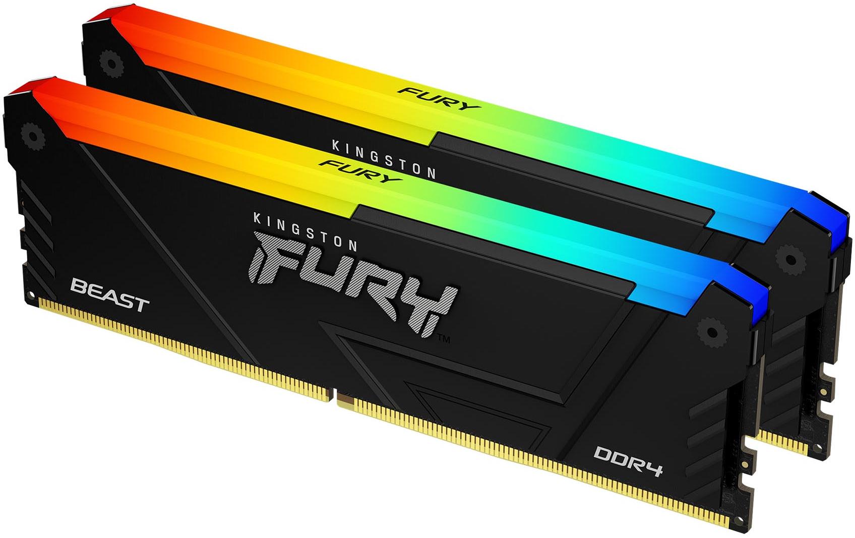 1609638 - Mediatech Kingston FURY Beast RGB DDR4 32GB 2-Kit 3600MT/s 2x 16GB, CL18, 1.2V, 288Pin kaufen | Mediatech.ch