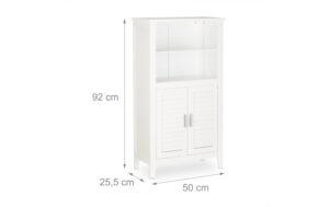 relaxdays Aufbewahrungsschrank Lamell MDF, 92 x 50 x 25.5 cm (HxBxT)
