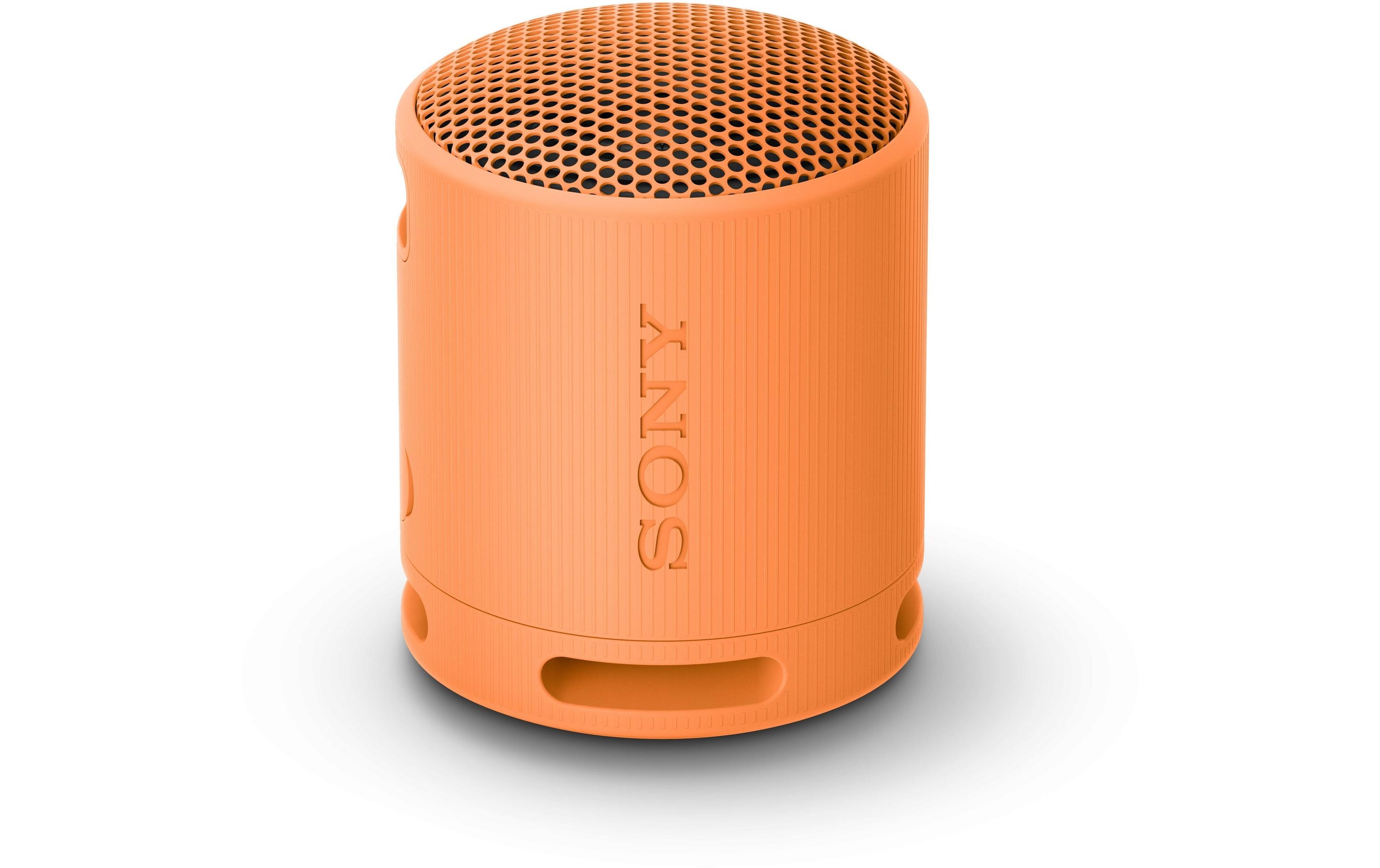 Sony SRS-XB100, Kabelloser Lautsprecher orange, IP67, BT, 16h Akku, Extra Bass