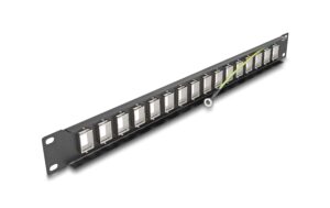 Delock 19 Keystone Patchpanel 16 Port, 1 HE, schwarz