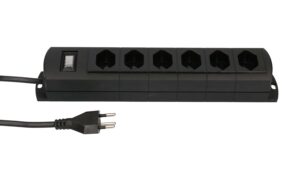 Max Hauri Steckdosenleiste Prime Line 6x T13, schwarz, Schalter Magnet