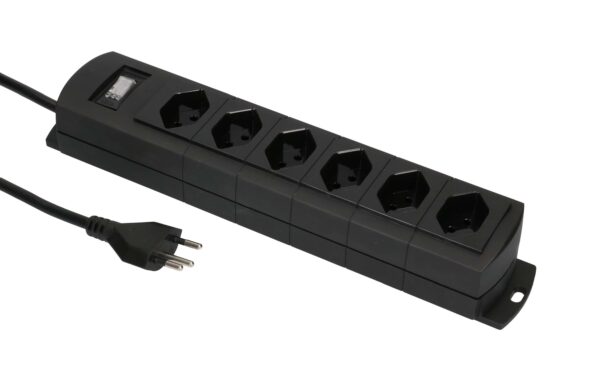 Max Hauri Steckdosenleiste Prime Line 6x T13, schwarz, Schalter Magnet