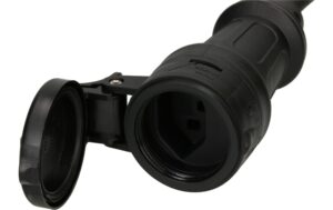 Max Hauri CEE-Verlängerung H07RN-F3G1.5 schwarz, 1.5m, IP55, 3-polig