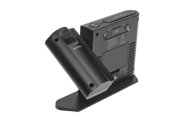 TFA Projektionswecker m. Raumklima ohne Batterie, Schwarz