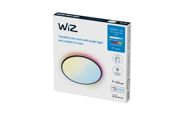 WiZ Rune Ceiling Tunable White & Color 2100lm schwarz