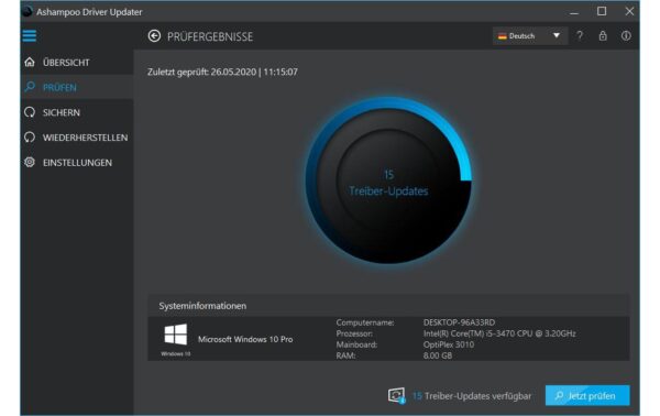 1615811_2 - Mediatech Ashampoo Driver Updater ESD, Vollversion, 3 PC