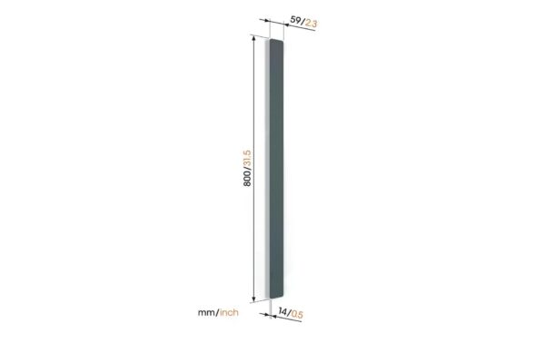 Vogels 6VO TVA6000B Kabelkanal 80cm, schwarz