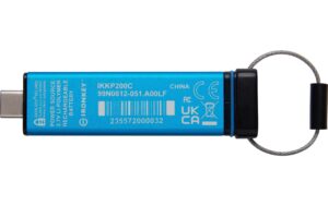 Kingston IronKey Keypad 200, 512GB USB3.2(Typ-C),256bit-AES,FIPS 140-3,Level 3