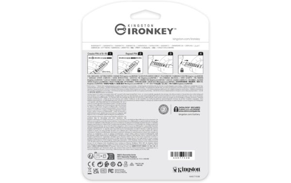 Kingston IronKey Keypad 200, 512GB USB3.2(Typ-C),256bit-AES,FIPS 140-3,Level 3