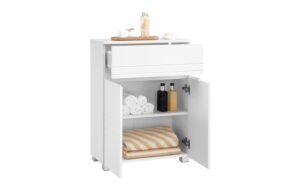 1626096_1 - Mediatech Vasagle Schrank mit Schublade in Weiss MDF, 60x30x80 cm (LxBxH)