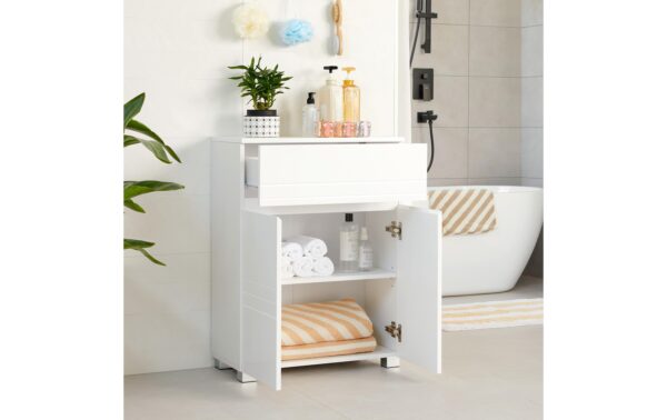 1626096_3 - Mediatech Vasagle Schrank mit Schublade in Weiss MDF, 60x30x80 cm (LxBxH)