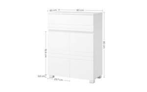1626096_5 - Mediatech Vasagle Schrank mit Schublade in Weiss MDF, 60x30x80 cm (LxBxH)