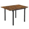 1626108 - Mediatech Vasagle Küchentisch Industriestil,4Personen 120x78x76.2 cm aufgeklappt (LxBxH),