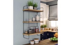 1626852_4 - Mediatech Woody Fashion Wandregal Pulalis Span melaminbeschichtet/Metall, 40x66x20cm