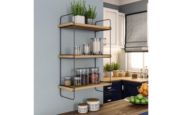 1626852_4 - Mediatech Woody Fashion Wandregal Pulalis Span melaminbeschichtet/Metall, 40x66x20cm