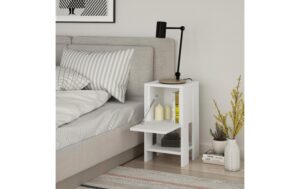 1626864_1 - Mediatech Woody Fashion Beistelltisch Ema Weiss Span melaminbeschichtet, 30x55x30cm