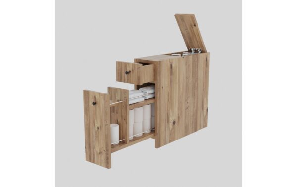 1626876_3 - Mediatech Woody Fashion Aufbewahrungsregal Calencia Braun Span melaminbeschichtet, 19x55x60cm