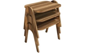 Woody Fashion Beistelltisch Paris Walnuss Span melaminbeschichtet, 48.6x42x35.5cm