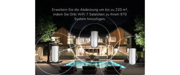 1630043_2 - Mediatech Netgear RBE970 WiFi 7 Quad-Band Satelit Zusatzsatelit, weiss