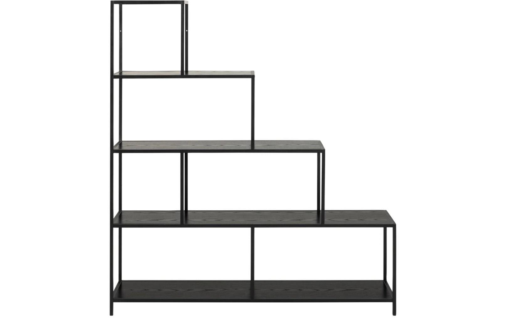 1632467 - Mediatech AC Design Bücherregal Seaford MDF/Stahl, 135x35x150 cm, Schwarz kaufen Schweiz | Mediatech.ch