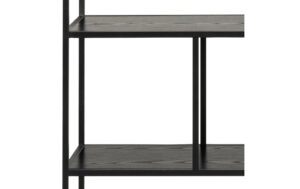 1632467_5 - Mediatech AC Design Bücherregal Seaford MDF/Stahl, 135x35x150 cm, Schwarz