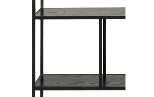 1632467_5 - Mediatech AC Design Bücherregal Seaford MDF/Stahl, 135x35x150 cm, Schwarz
