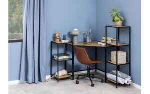 AC Design Regal Seaford MDF/Stahl, 35x37x82,5 cm, Wildeiche