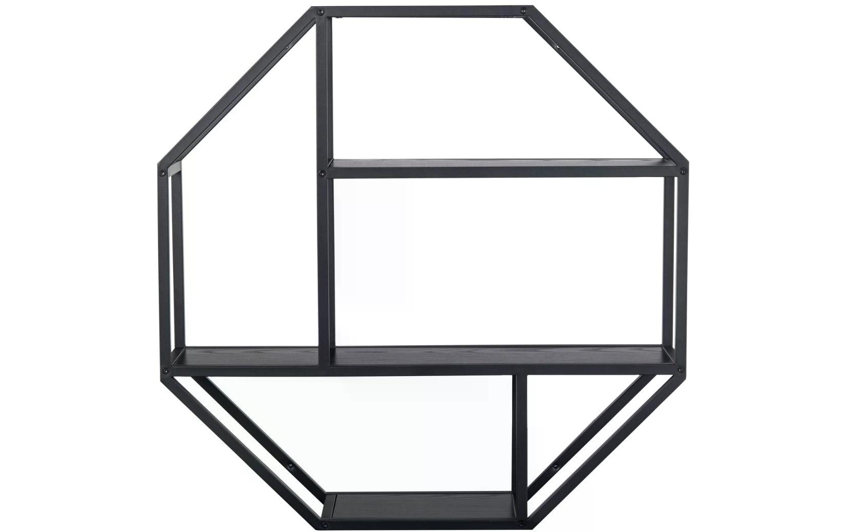 1632482 - Mediatech AC Design Wandregal Seaford Melamin/Stahl, 77x20x77 cm, Schwarz kaufen Schweiz | Mediatech.ch